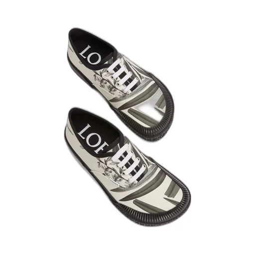 Terra Vulca lace-up sneaker in printed canvas