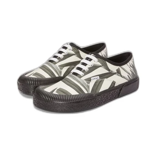 Terra Vulca lace-up sneaker in printed canvas