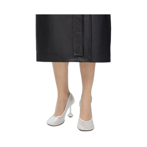 Toy pump in mesh and allover sequins