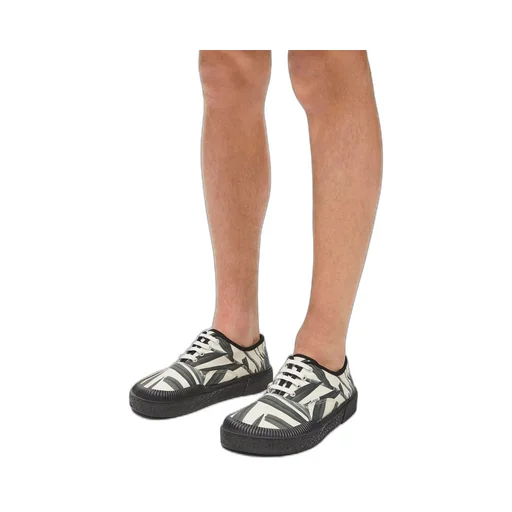 Terra Vulca lace-up sneaker in printed canvas