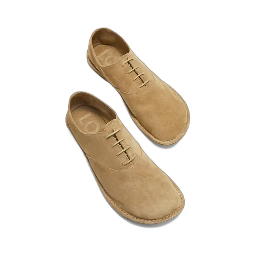 Folio derby in suede calfskin