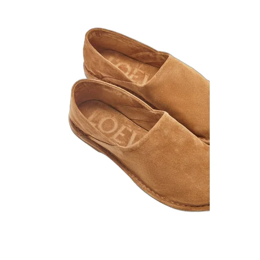 Folio slipper in suede calfskin