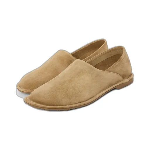 Folio slipper in suede calfskin