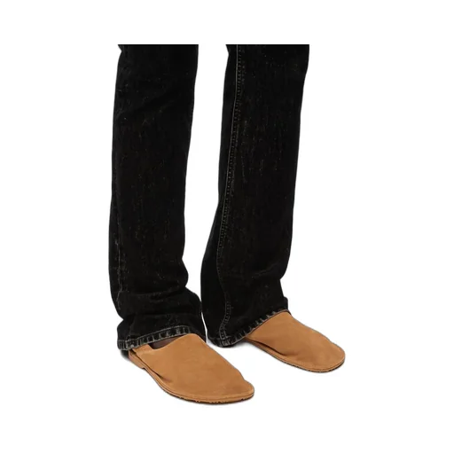 Folio slipper in suede calfskin