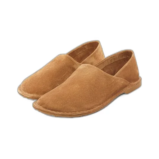 Folio slipper in suede calfskin