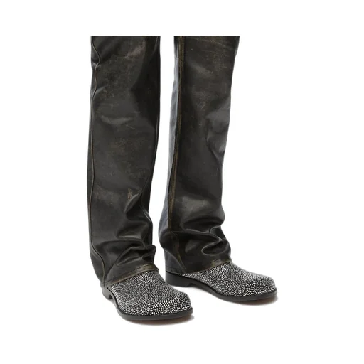 Campo Chelsea boot in calf suede and allover rhinestones