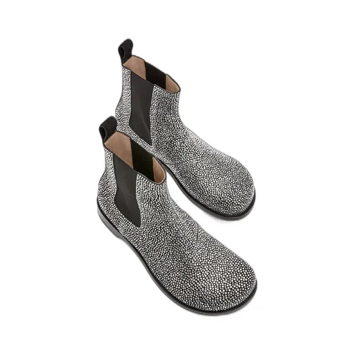 Campo Chelsea boot in calf suede and allover rhinestones