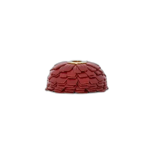 Small flower charm in calfskin and brass