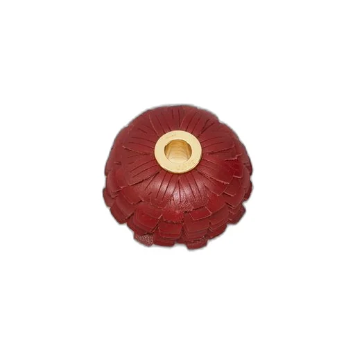 Small flower charm in calfskin and brass