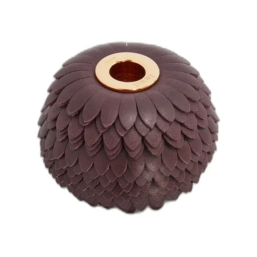Flower charm in calfskin and brass