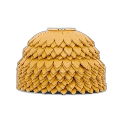 Flower charm in calfskin and brass