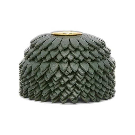 Flower charm in calfskin and brass