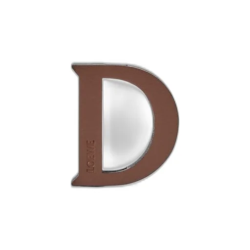Letter dice in calfskin and brass