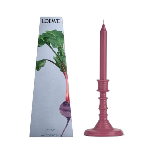 Beetroot wax candleholder