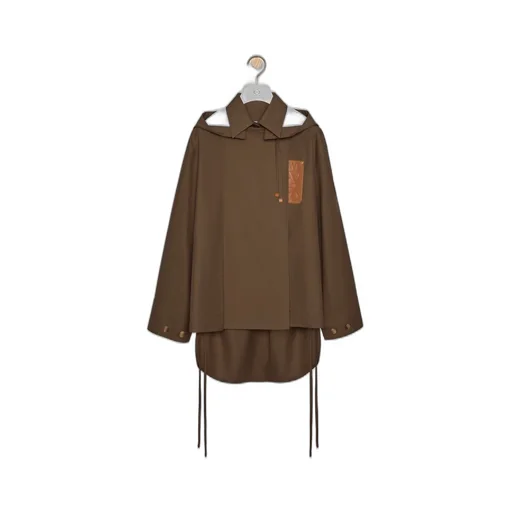 Hooded parka in cotton