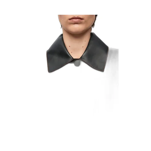 Turn-up jacket in nappa lambskin