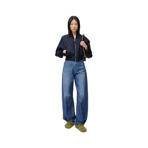 Bomber jacket in cotton and silk