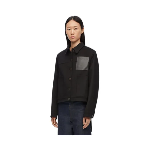 Workwear jacket in wool and cashmere