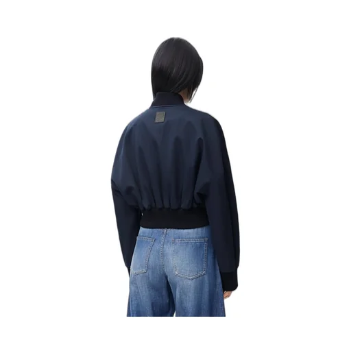 Bomber jacket in cotton and silk