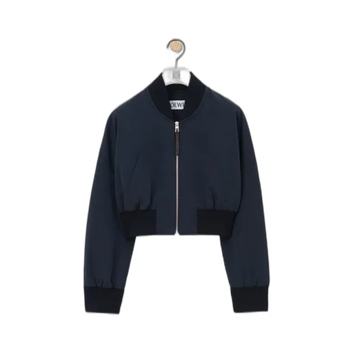 Bomber jacket in cotton and silk