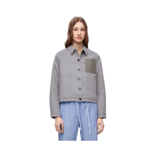 Workwear jacket in wool and cashmere