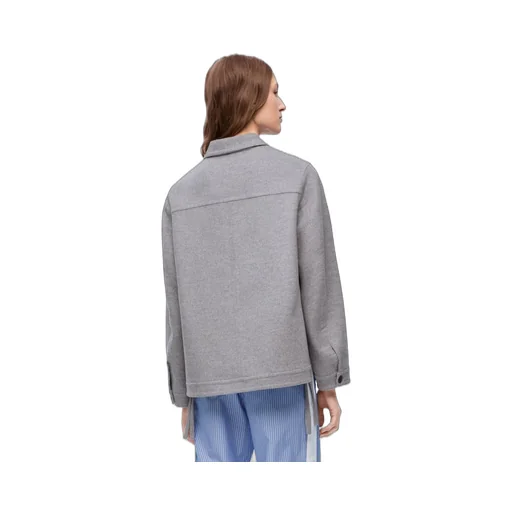 Workwear jacket in wool and cashmere