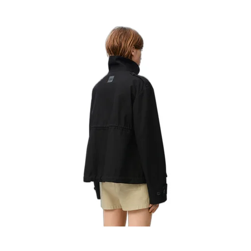 Short parka in cotton