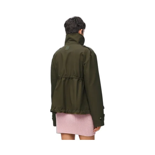 Short parka in cotton