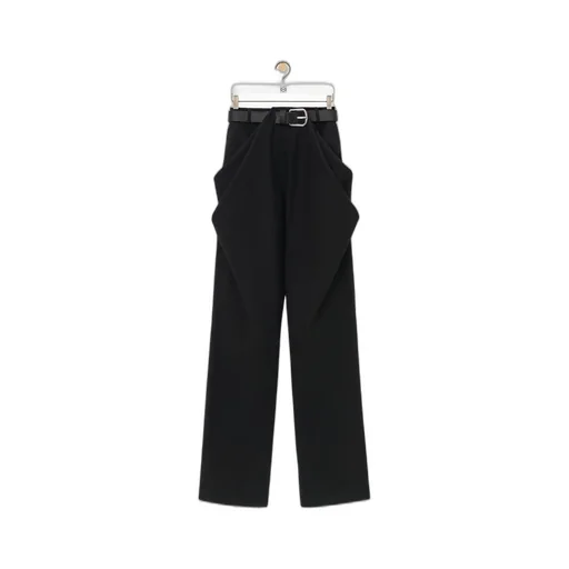 Draped trousers in cotton