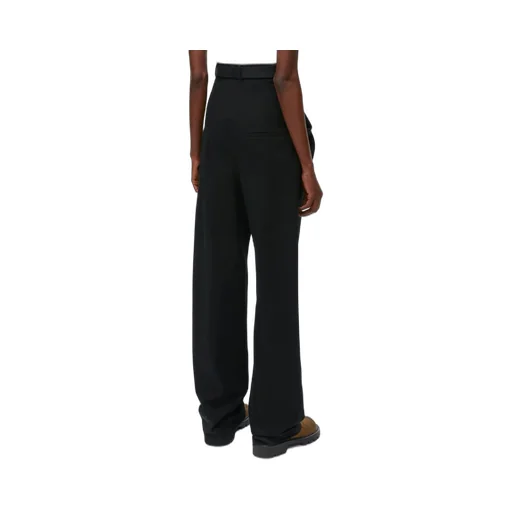 Draped trousers in cotton