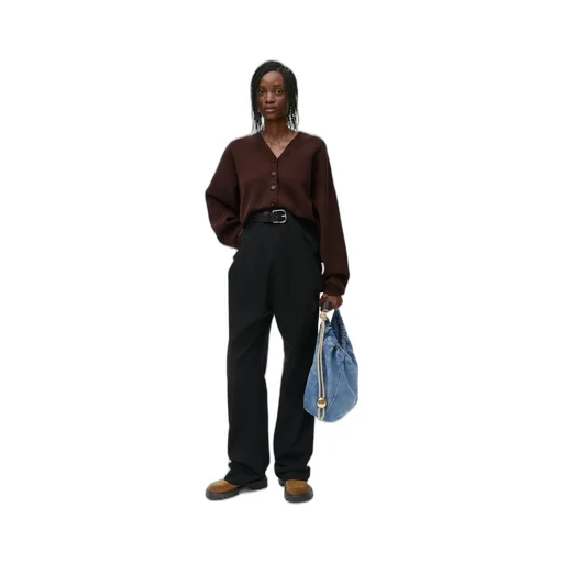 Draped trousers in cotton