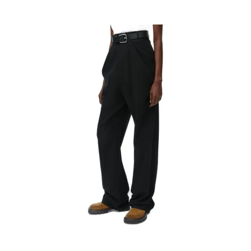 Draped trousers in cotton