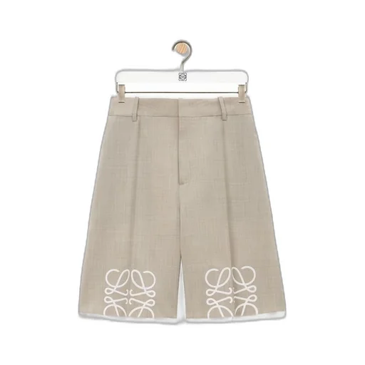 Anagram shorts in wool