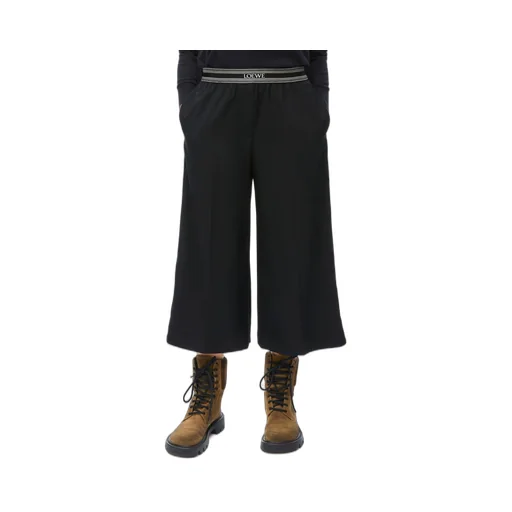 Cropped trousers in wool