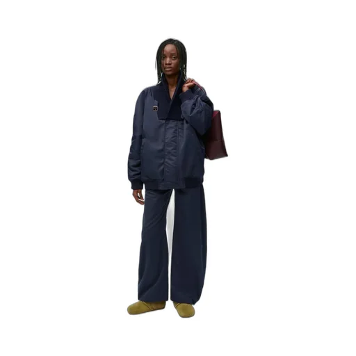 Balloon trousers in cotton and silk