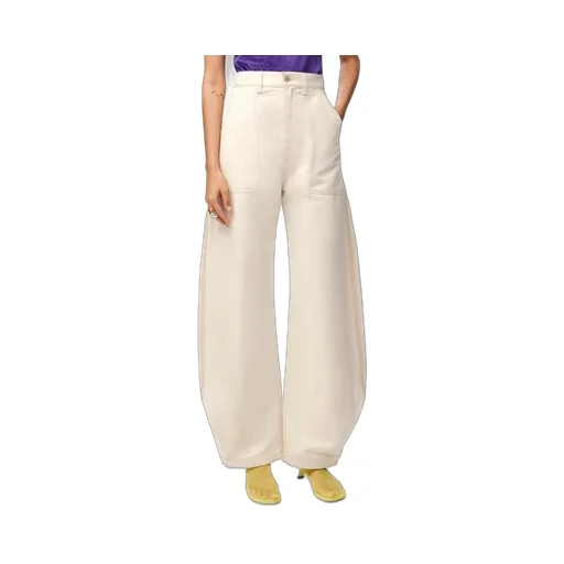 Balloon trousers in cotton and linen