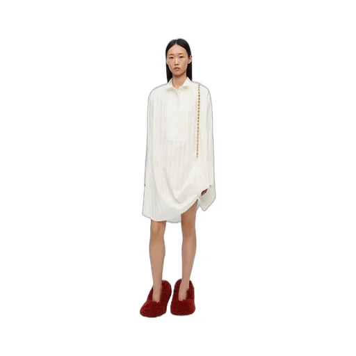 Chain shirt dress in cotton