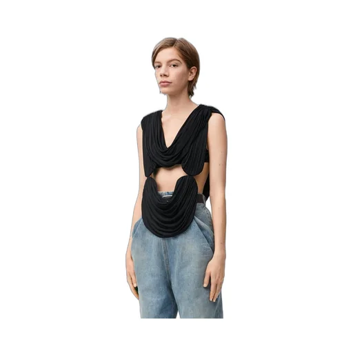 Draped top in viscose