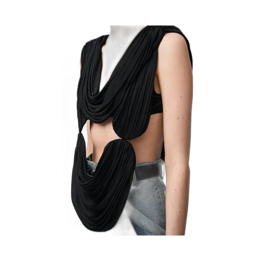 Draped top in viscose