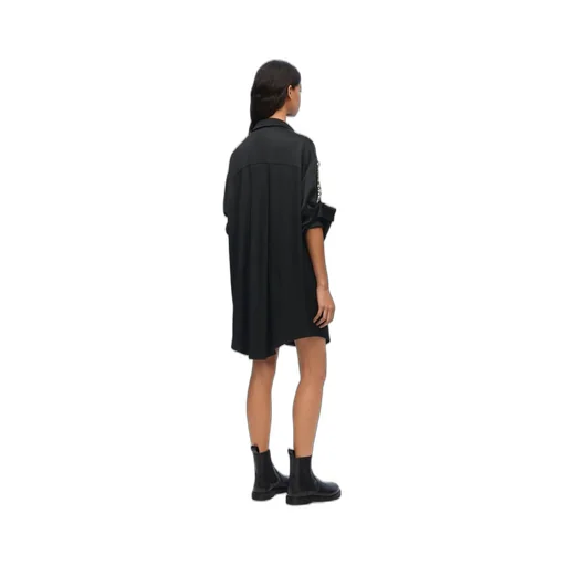 Chain shirt dress in silk