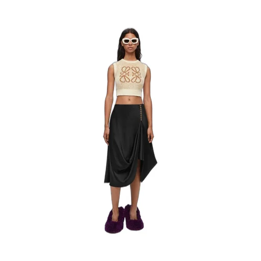 Chain skirt in silk