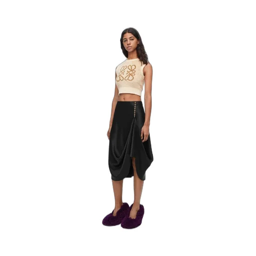 Chain skirt in silk