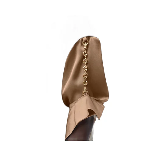 Chain shirt dress in silk