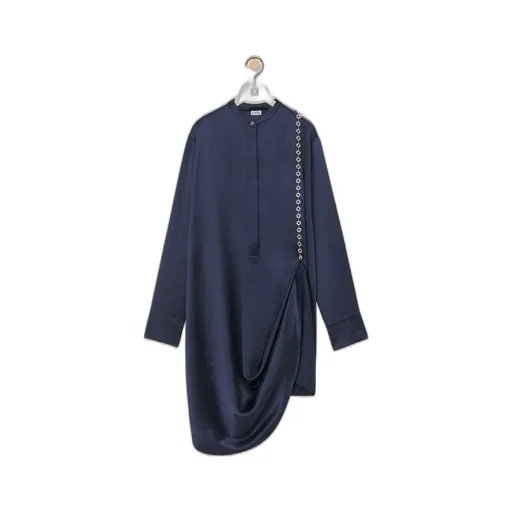 Chain shirt dress in silk