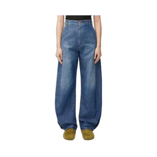Balloon trousers in denim