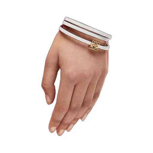 Twist bangle in calfskin