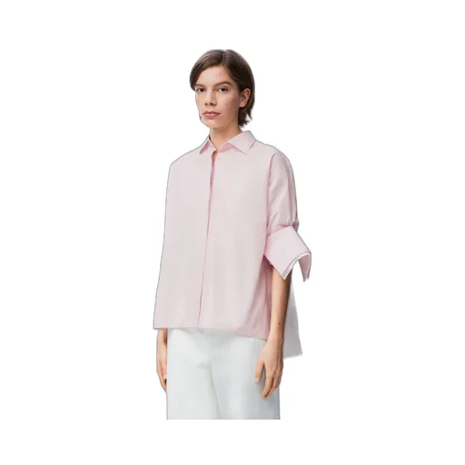 Turn-up shirt in cotton