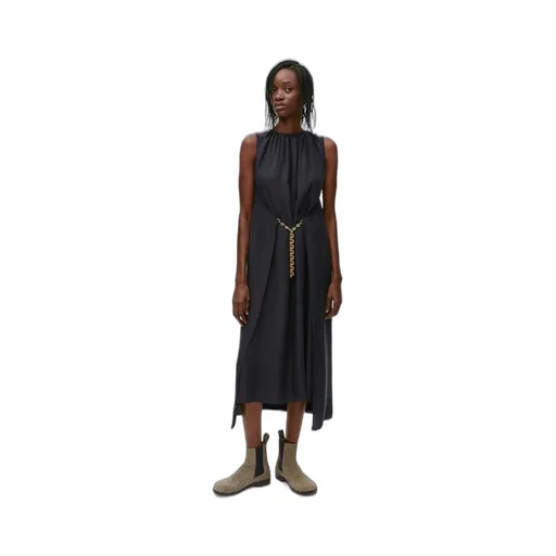 Chain dress in silk