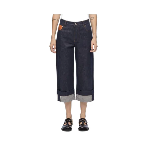 Fisherman turn-up jeans in denim