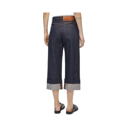 Fisherman turn-up jeans in denim